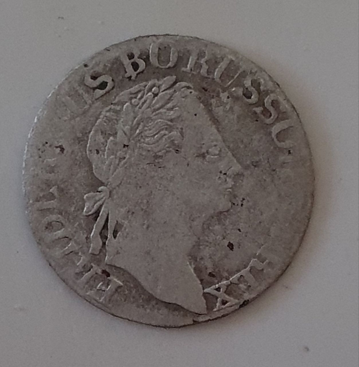 Случайно найденная серебряная монета Фридриха II, Пруссия 1780 год. © личный архив Александра Вашанова