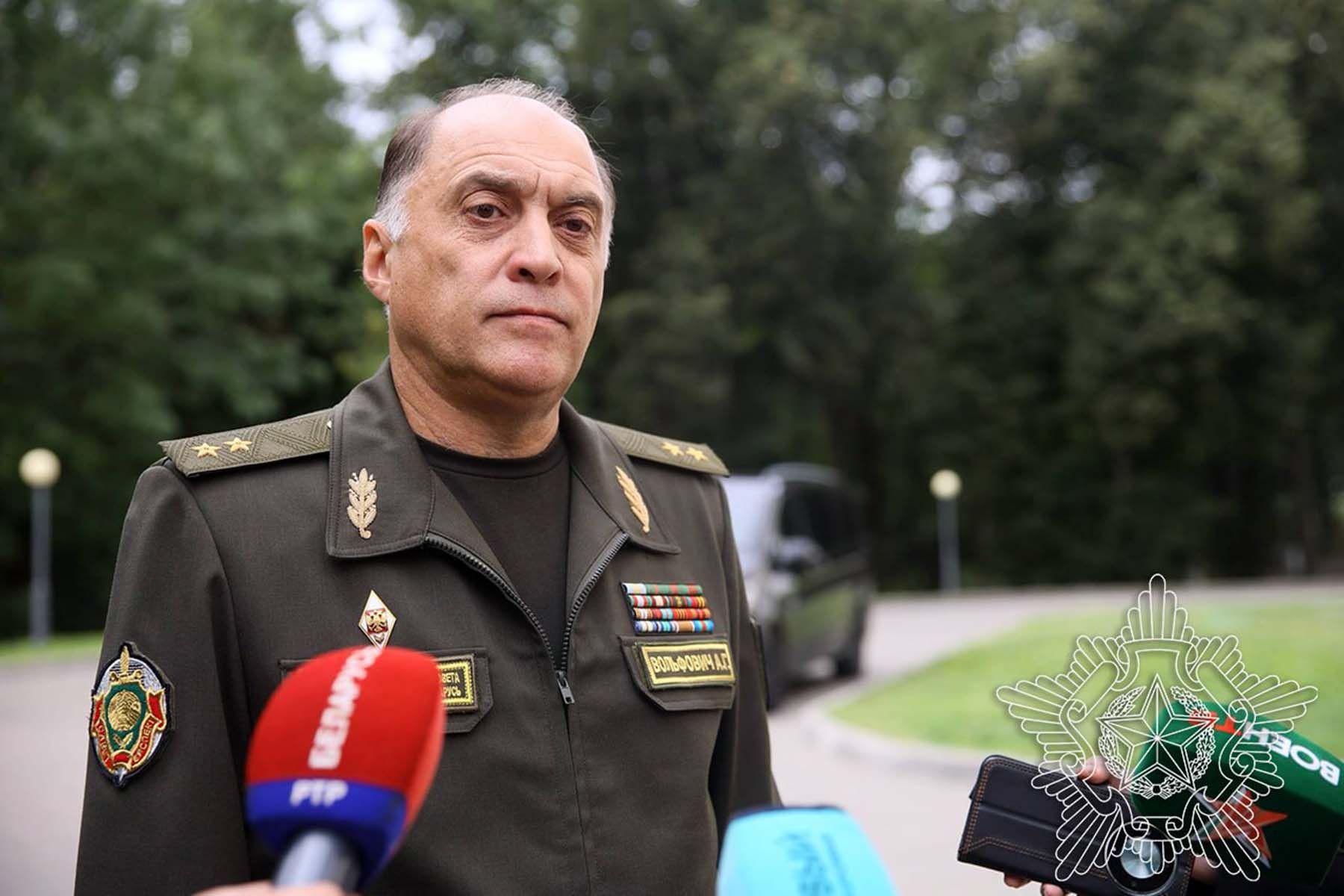 Госсекретарь Совбеза Беларуси Александр Вольфович. Фото: Министерство обороны Республики Беларусь, Telegram