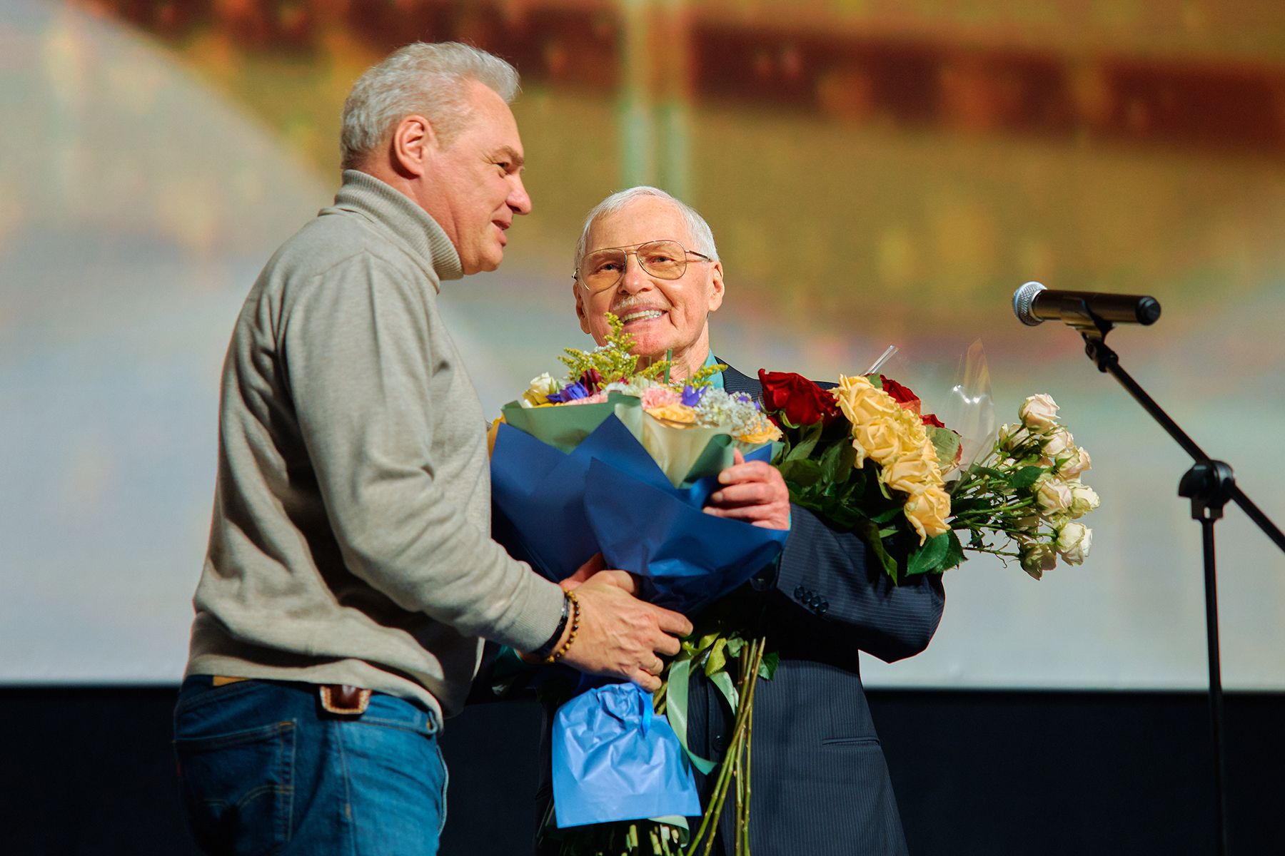 Творческий вечер Владимира Гостюхина в кинотеатре «Москва». © Times.by