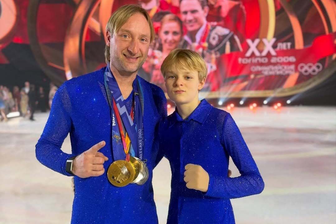 Евгений Плющенко с сыном