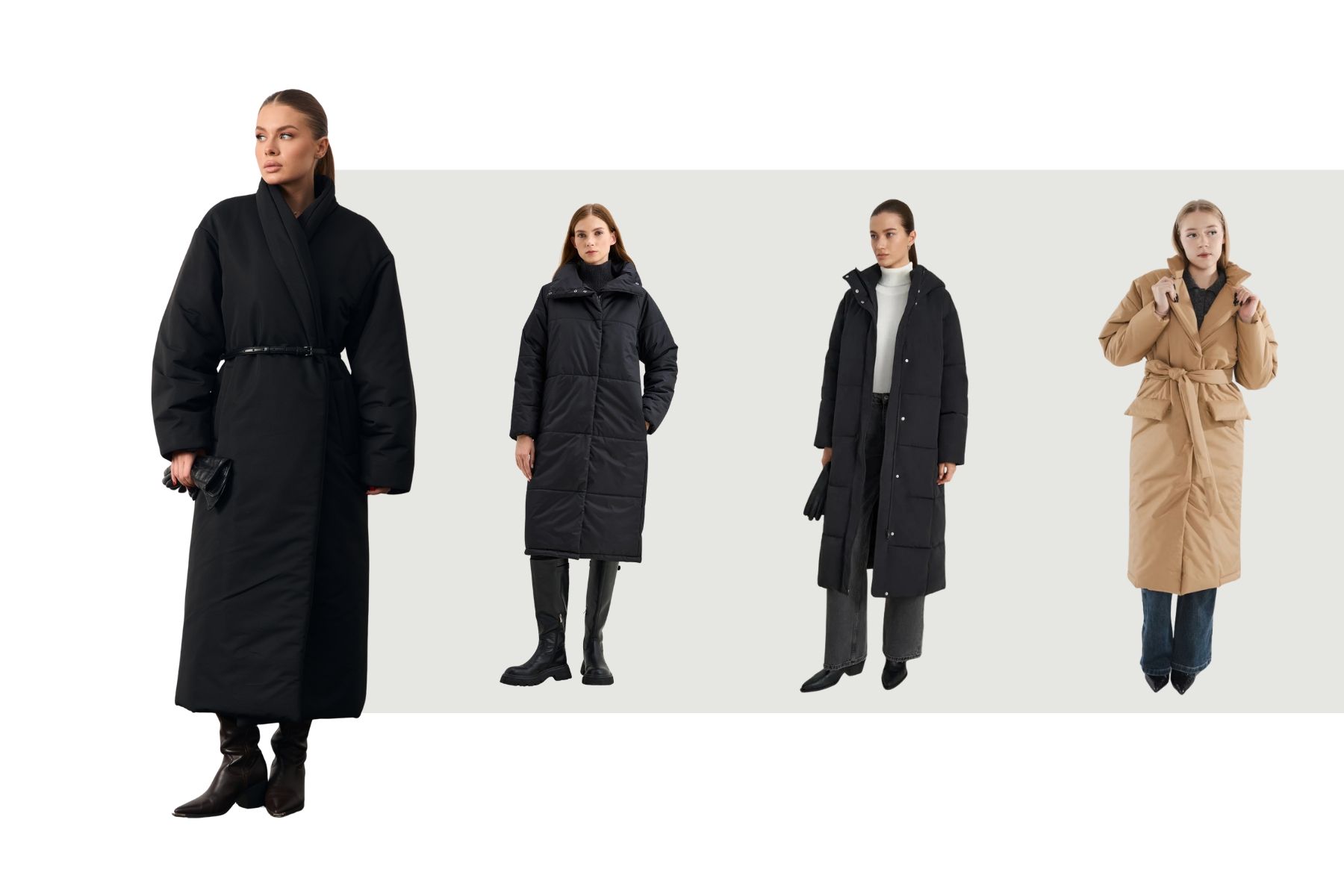 Пуховики-пальто