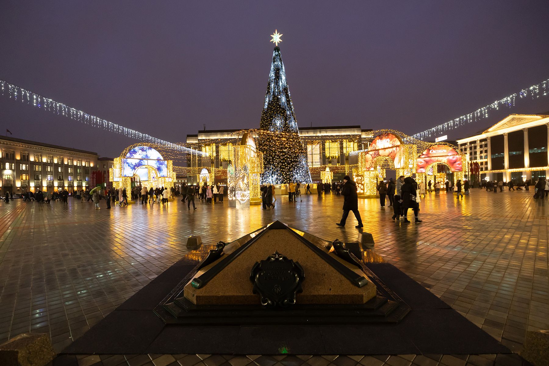 Елка на пл.Октябрьская