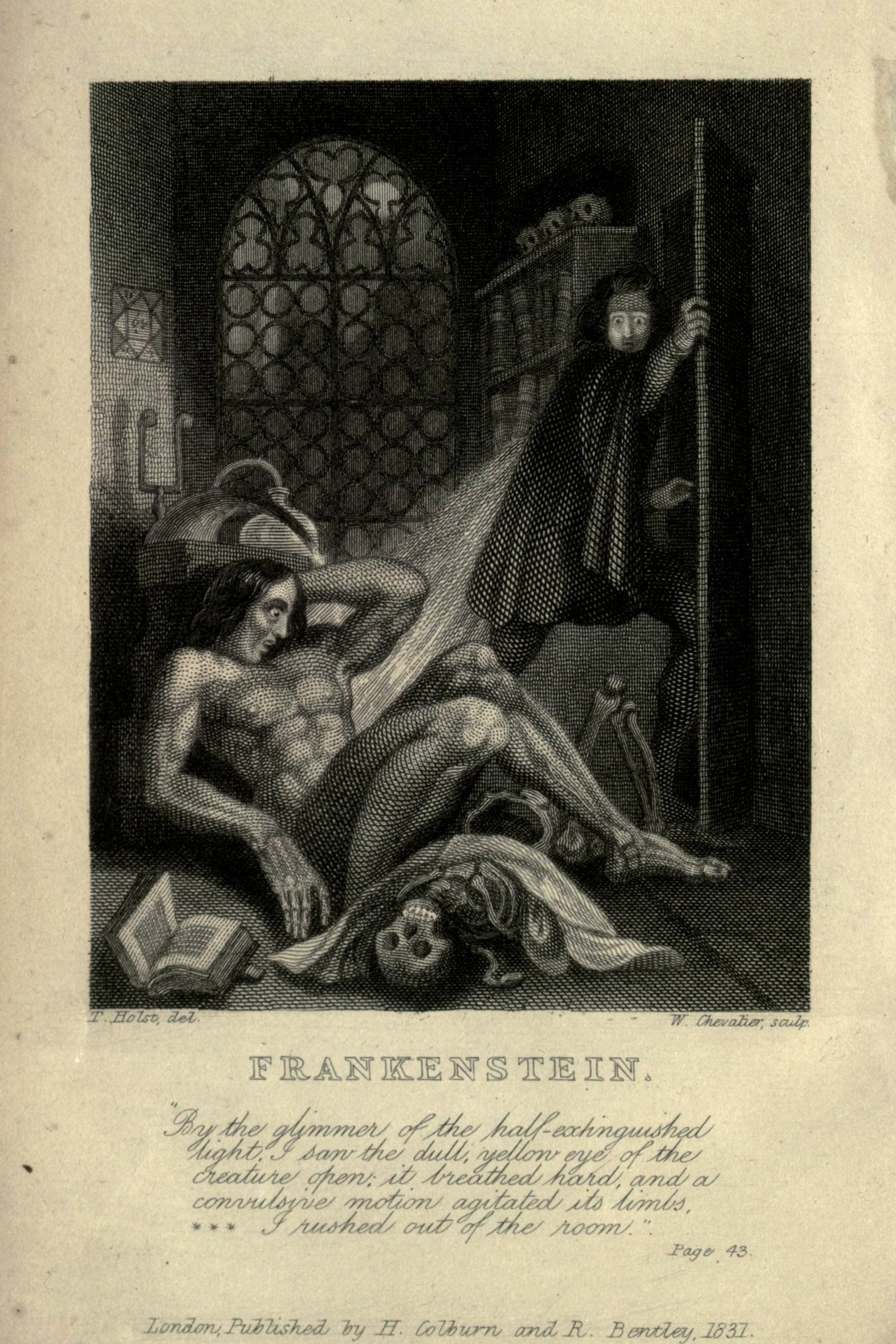Фронтиспис «Франкенштейн, или Современный Прометей» 1831 года. Фото: Public Domain