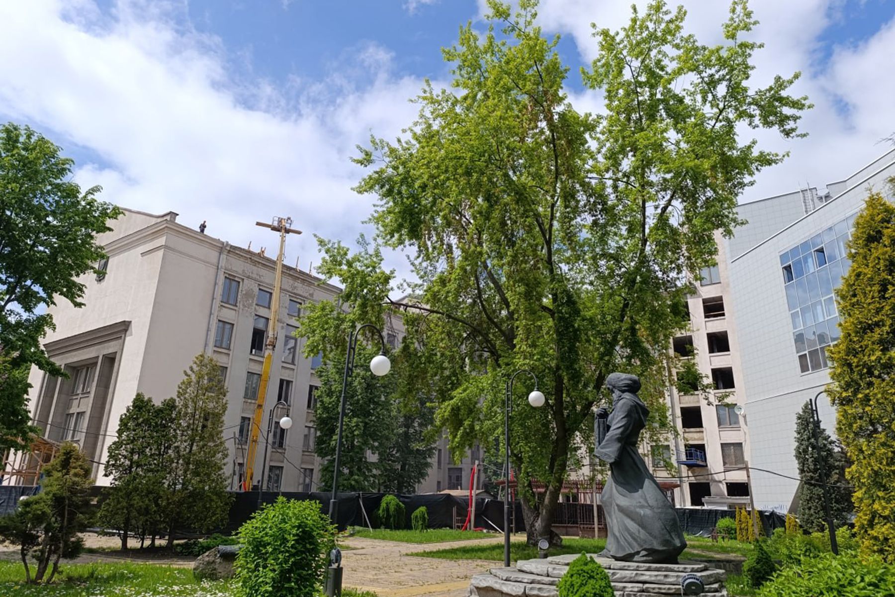 Реставрация главного корпуса БГУ. Фото: ГПО «Минскстрой», Telegram