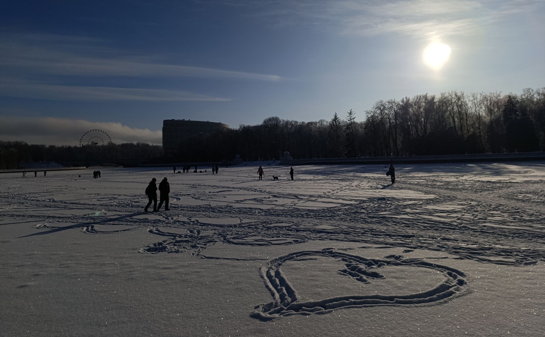 Минчане на Свислочи зимой