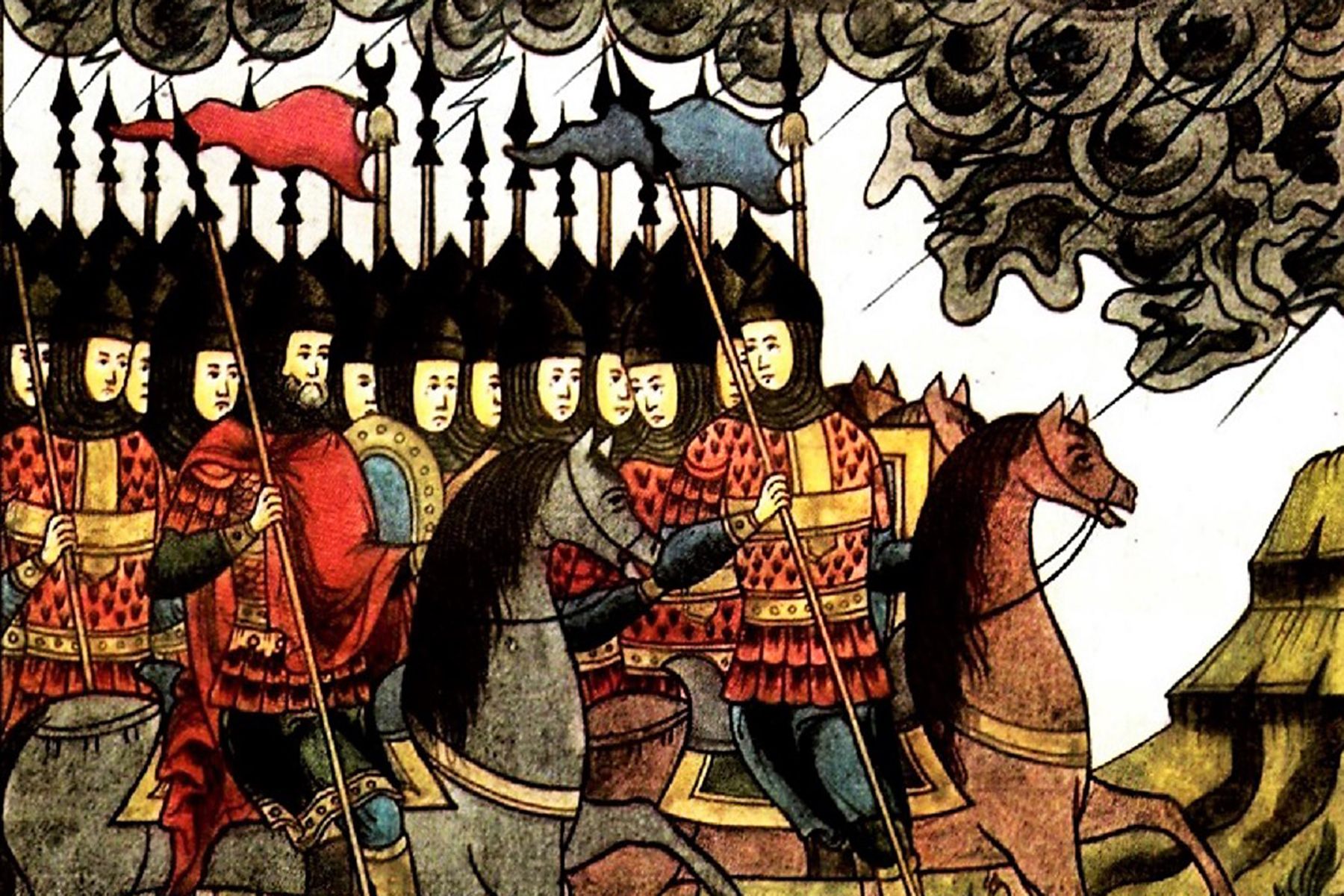 Фрагмент иллюстрации из книги «Слово о полку Игореве» И. Блинова. Издание 1912 года. public domain