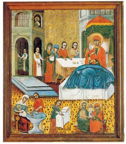 Рождество Богородицы. Середина ХVII века. Из деревни Ляховцы Малоритского района. НХМ РБ. Фото: public domain