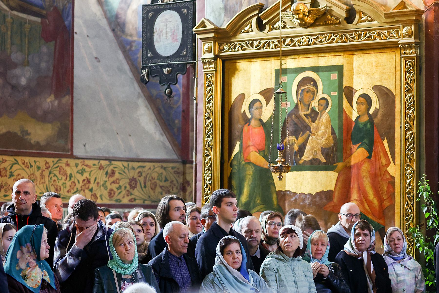 Божественная литургия в Троице-Сергиевой лавре в день Святой Троицы