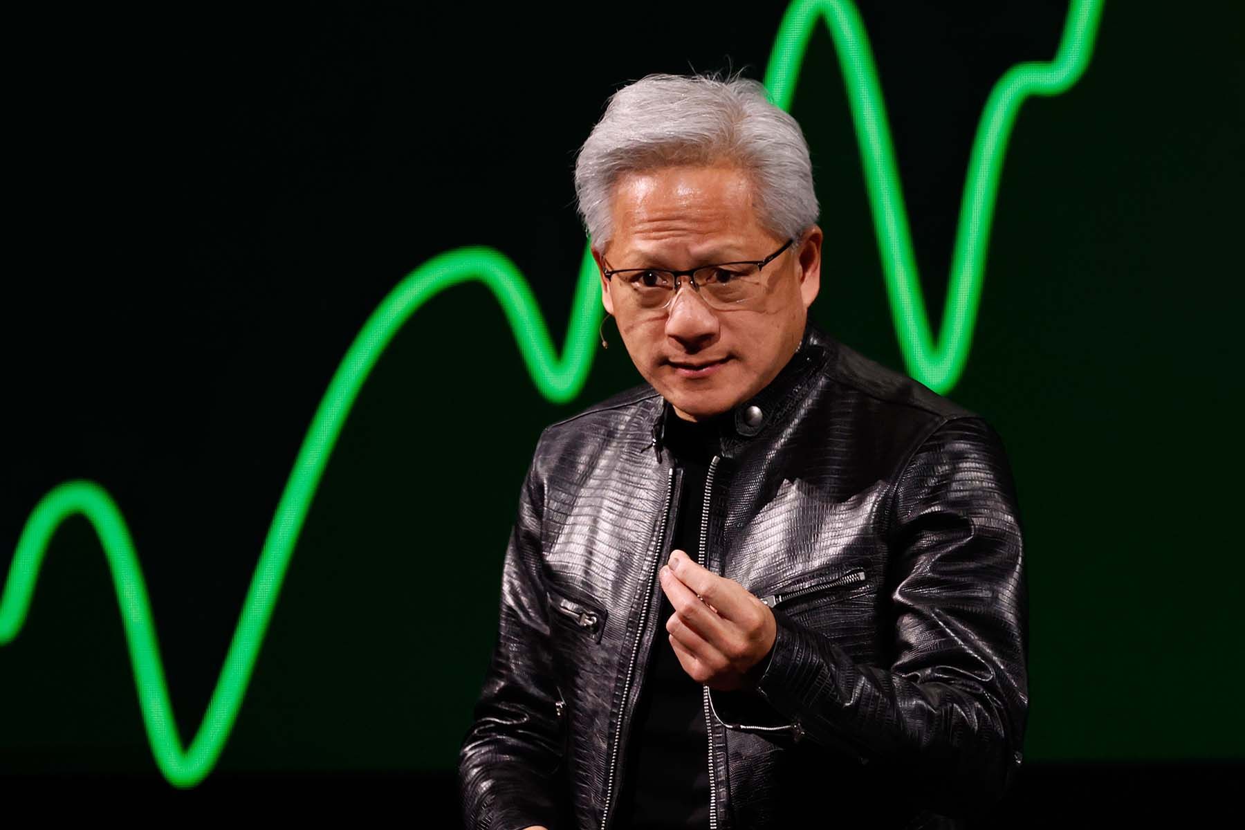 Президент и генеральный директор американской корпорации Nvidia Дженсен Хуанг. Фото: RITCHIE B. TONGO, EPA / ТАСС