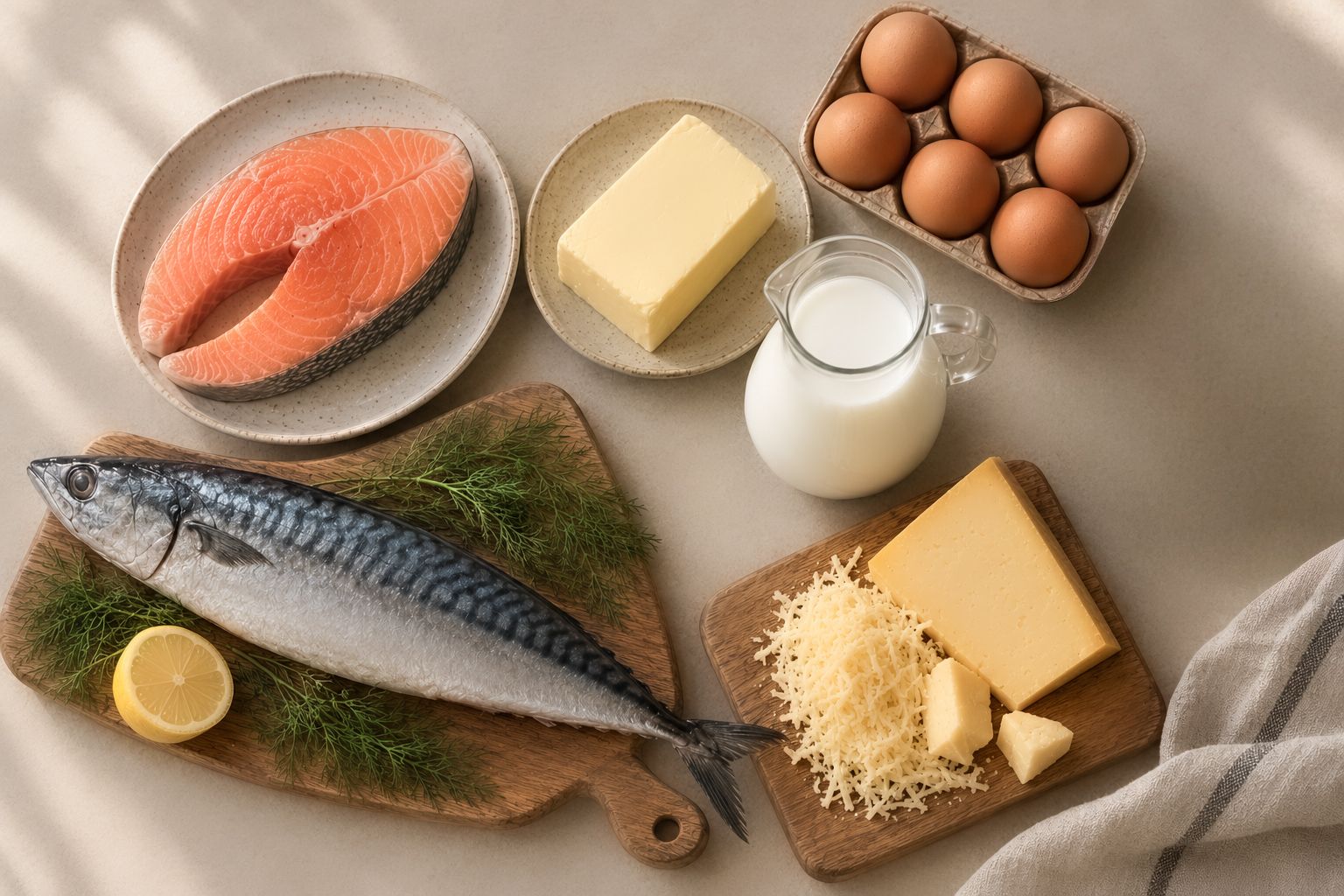 Продукты, содержащие витамин D