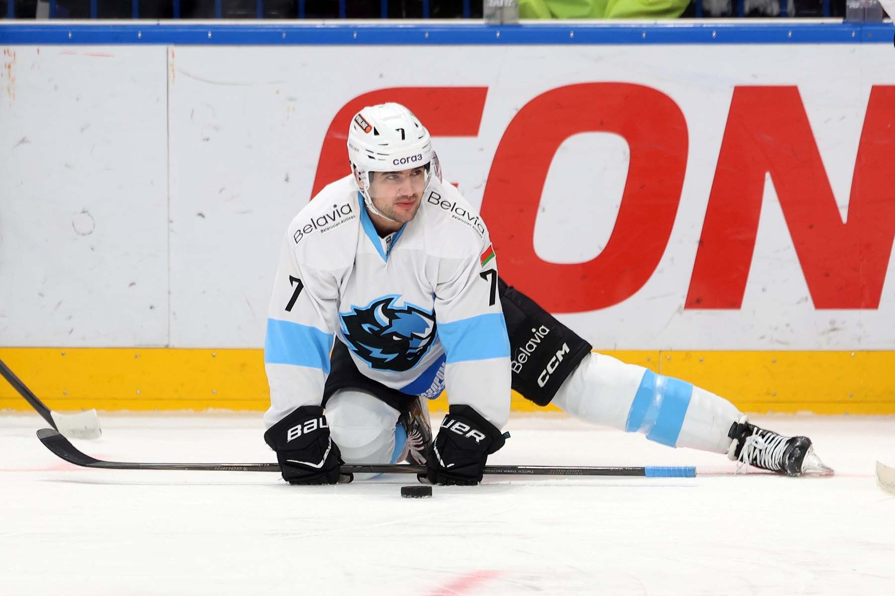 Хоккеист минского «Динамо» Сэм Энас. © хоккейный клуб «Динамо-Минск»