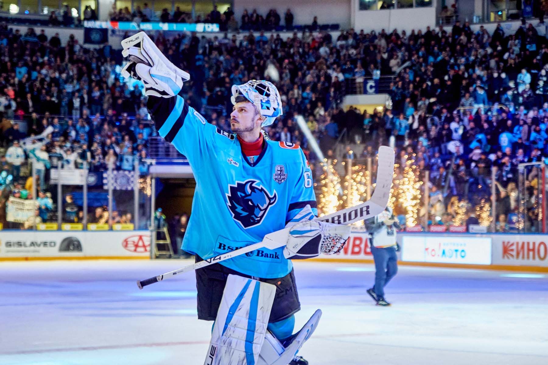 Голкипер минского «Динамо» Зак Фукале. © Святослав Зоркий, Times.by