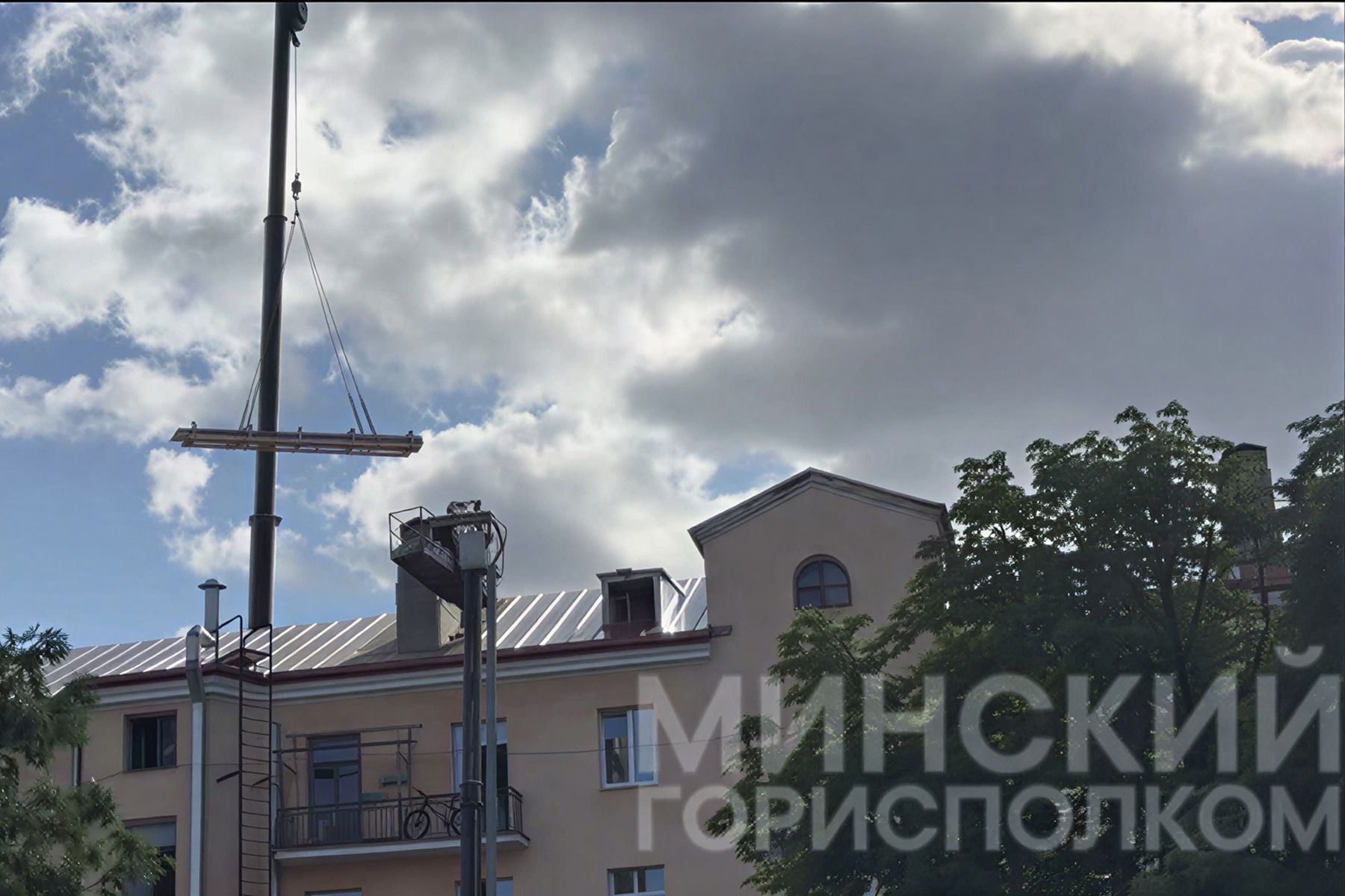 Жилой дом на улице Ленина, 9. Скриншот видео Мингорисполкома