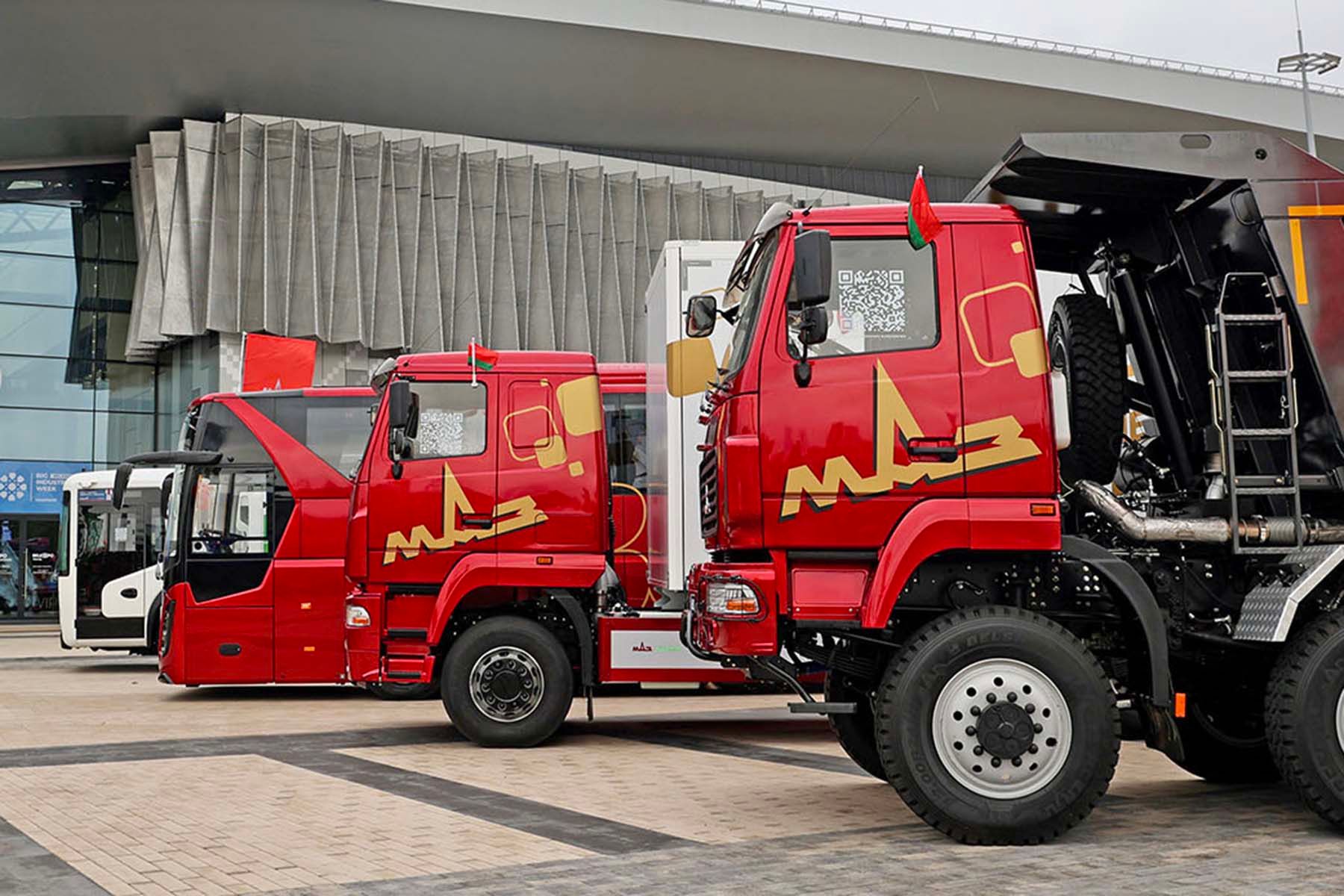 Продукция МАЗ на выставке в Минске. © Минский автомобильный завод