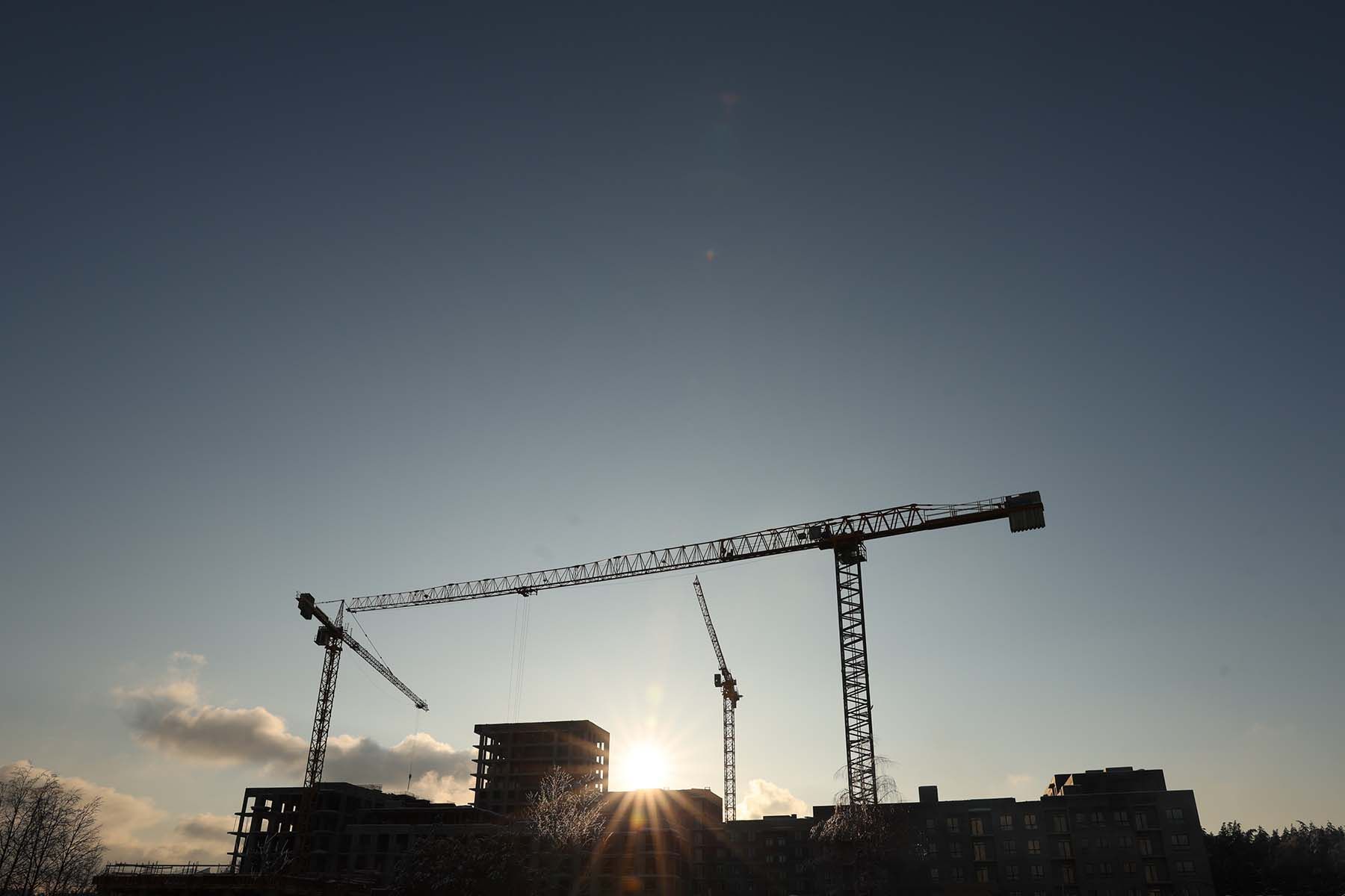 стройка кран строительство