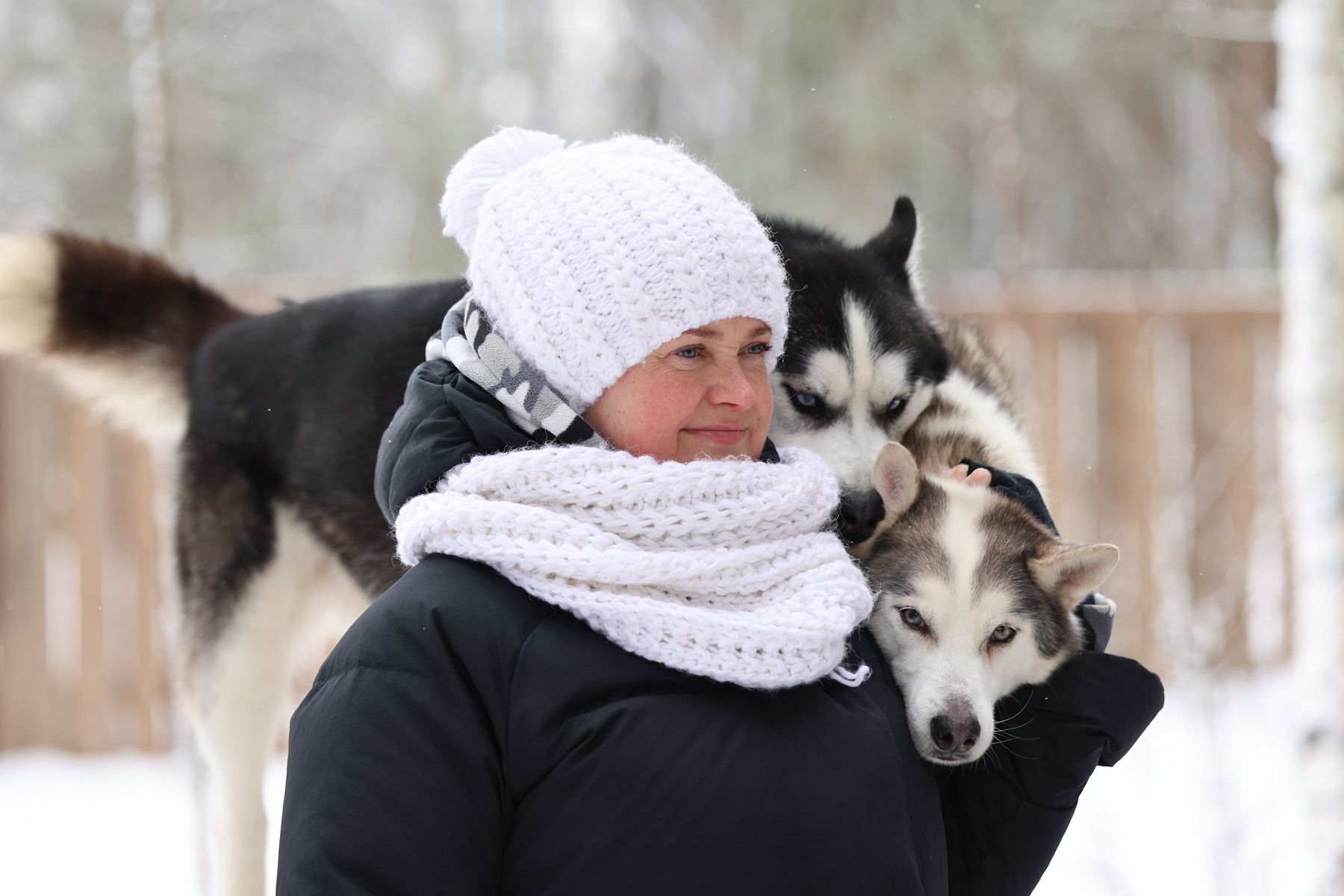 Наталья Винтерштейн со своими собаками