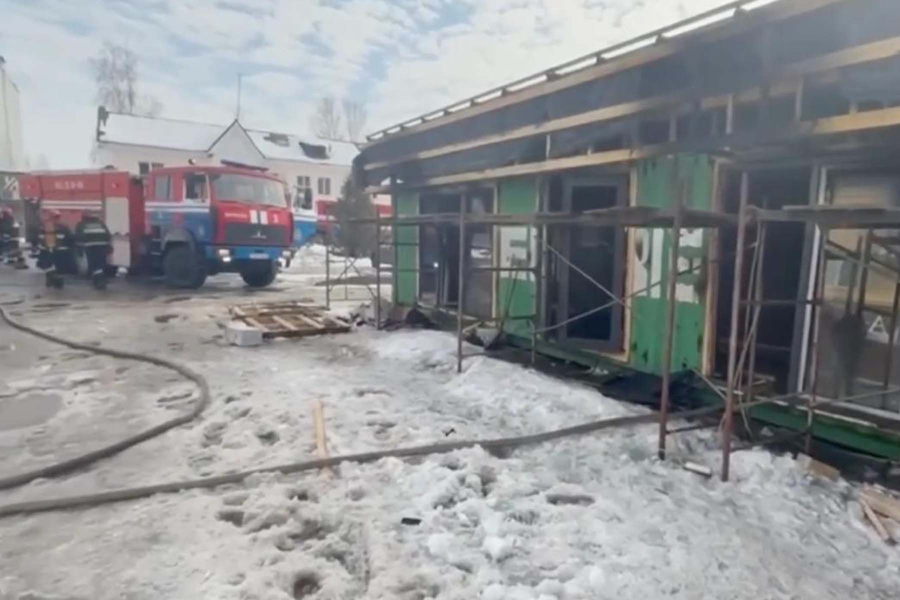 Взрыв в здании строящегося кафе в Борисове. © МЧС Беларуси
