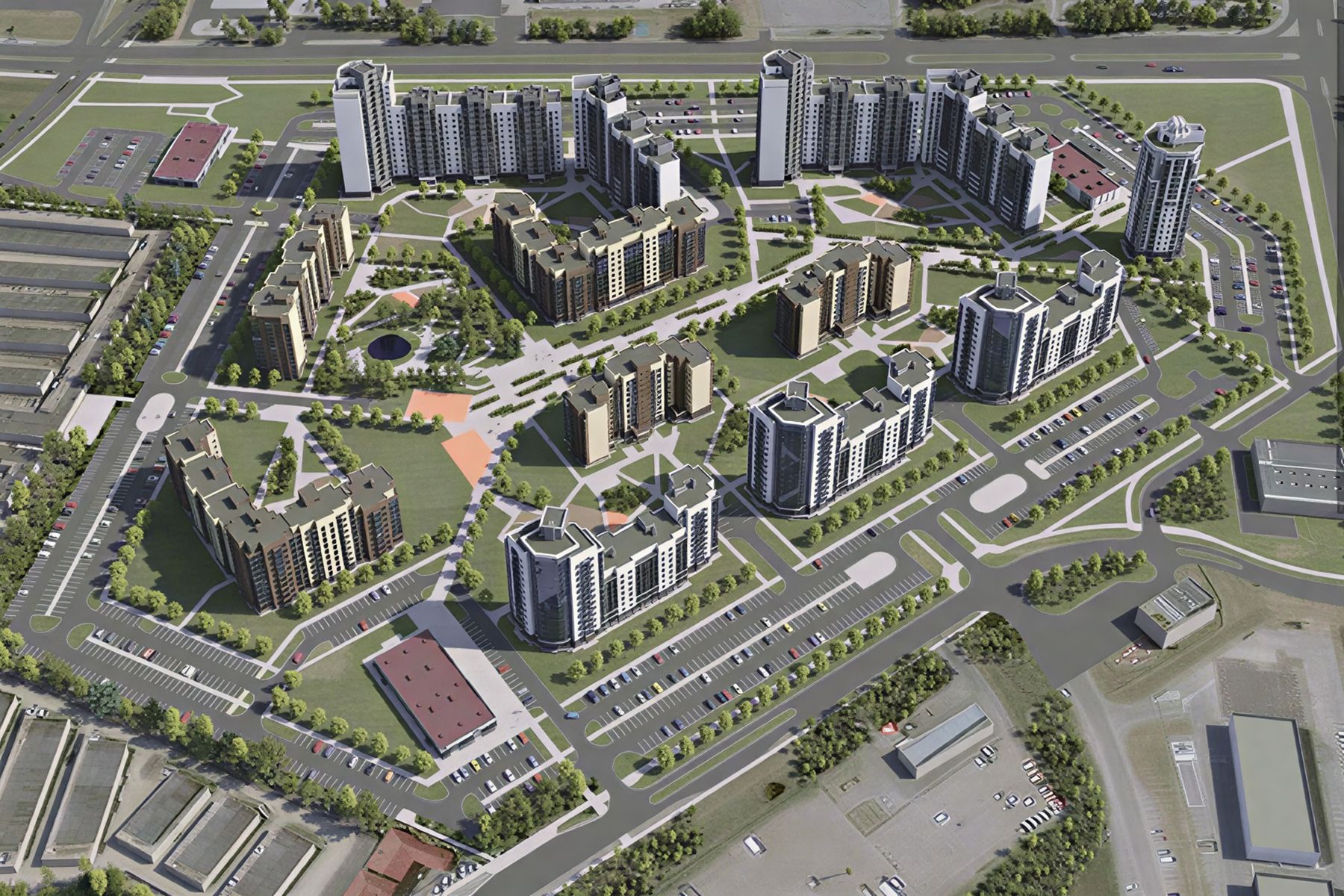 Макет нового микрорайона Понемунь в Гродно. Фото: ОАО «Гродножилстрой», Telegram