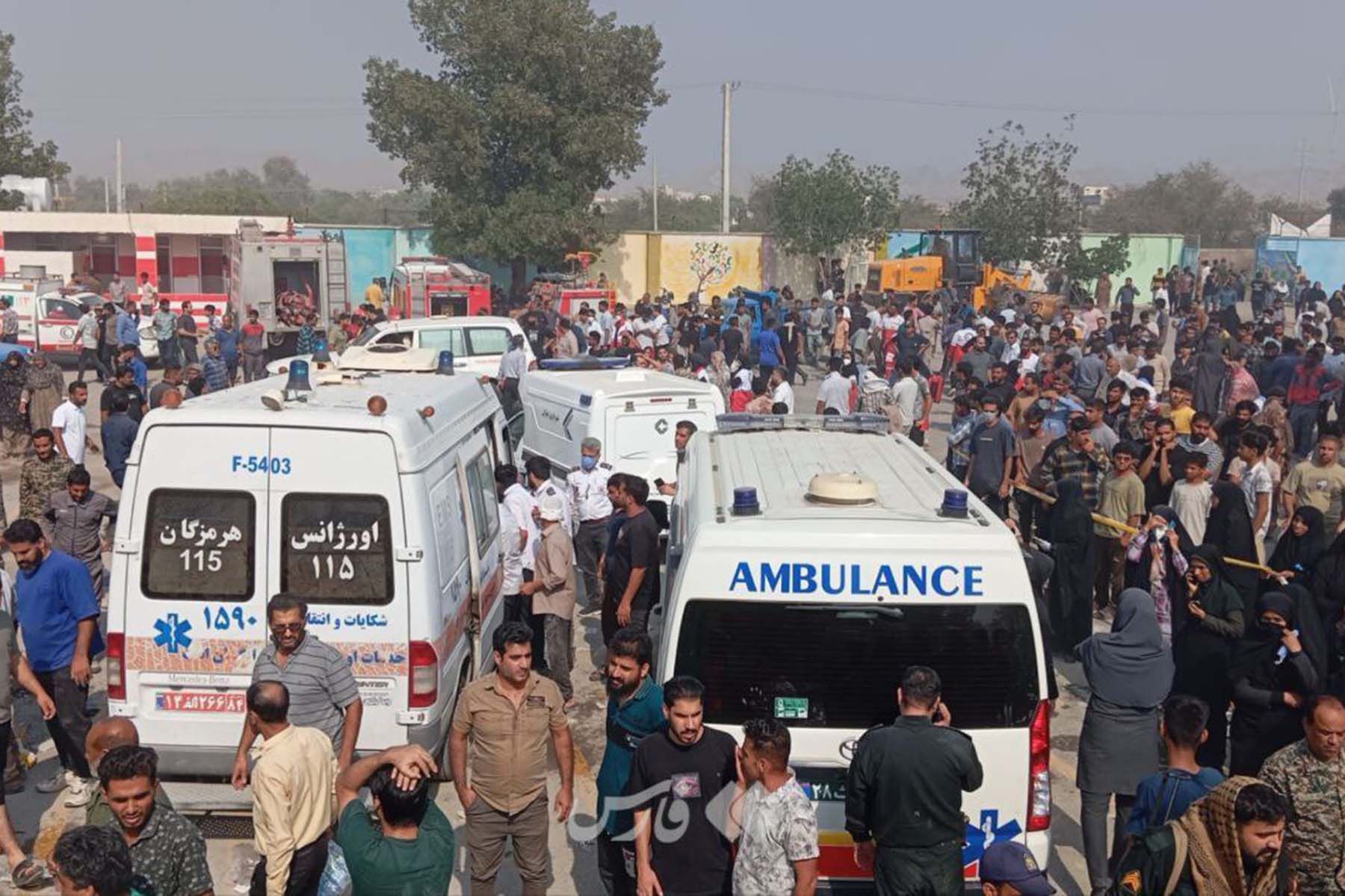 Ситуация в Минабе после удара по начальной школе для девочек. © خبرگزاری فارس, Telegram