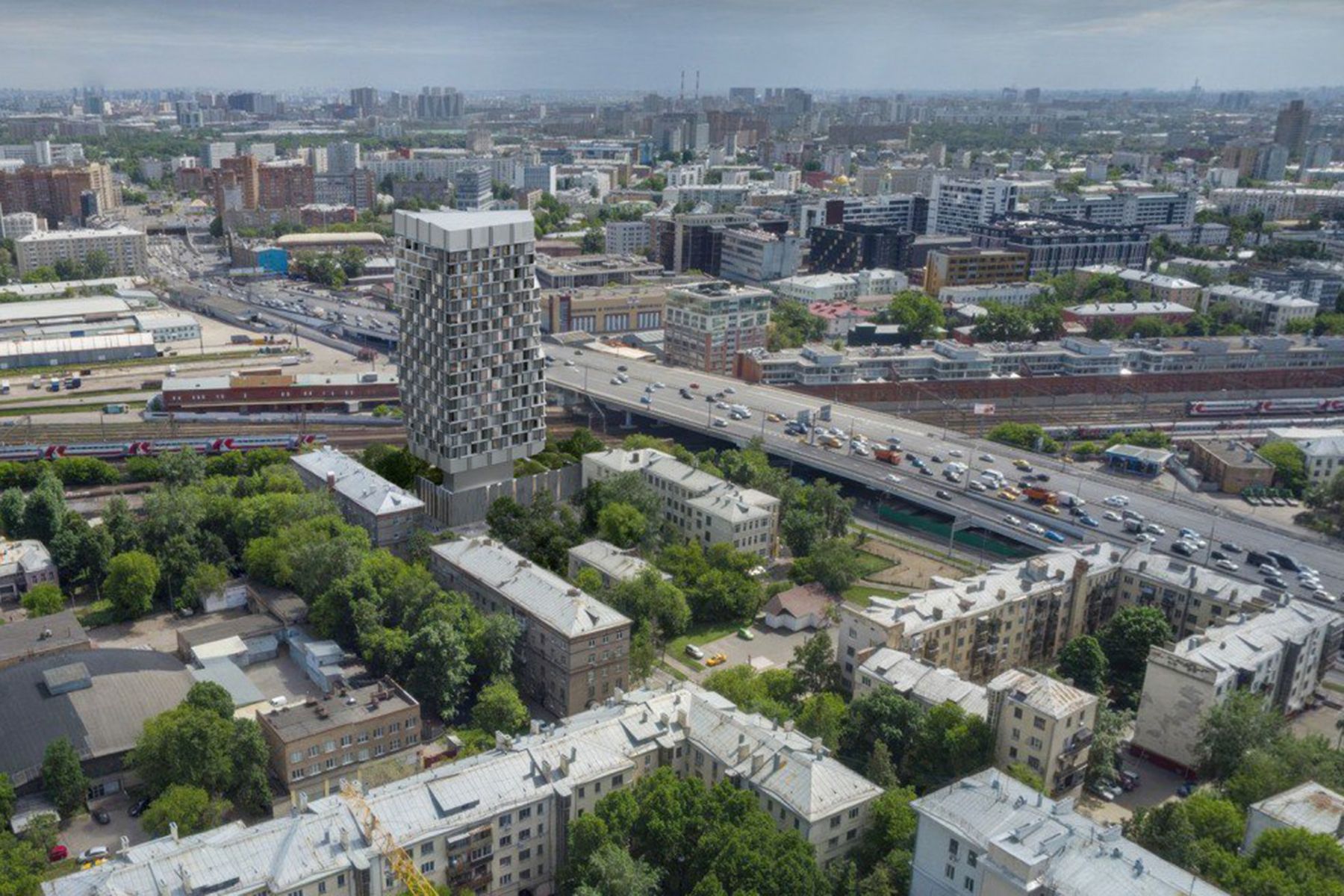 3D-проект небоскреба в Москве. Фото: «Стройки – и точка», Telegram