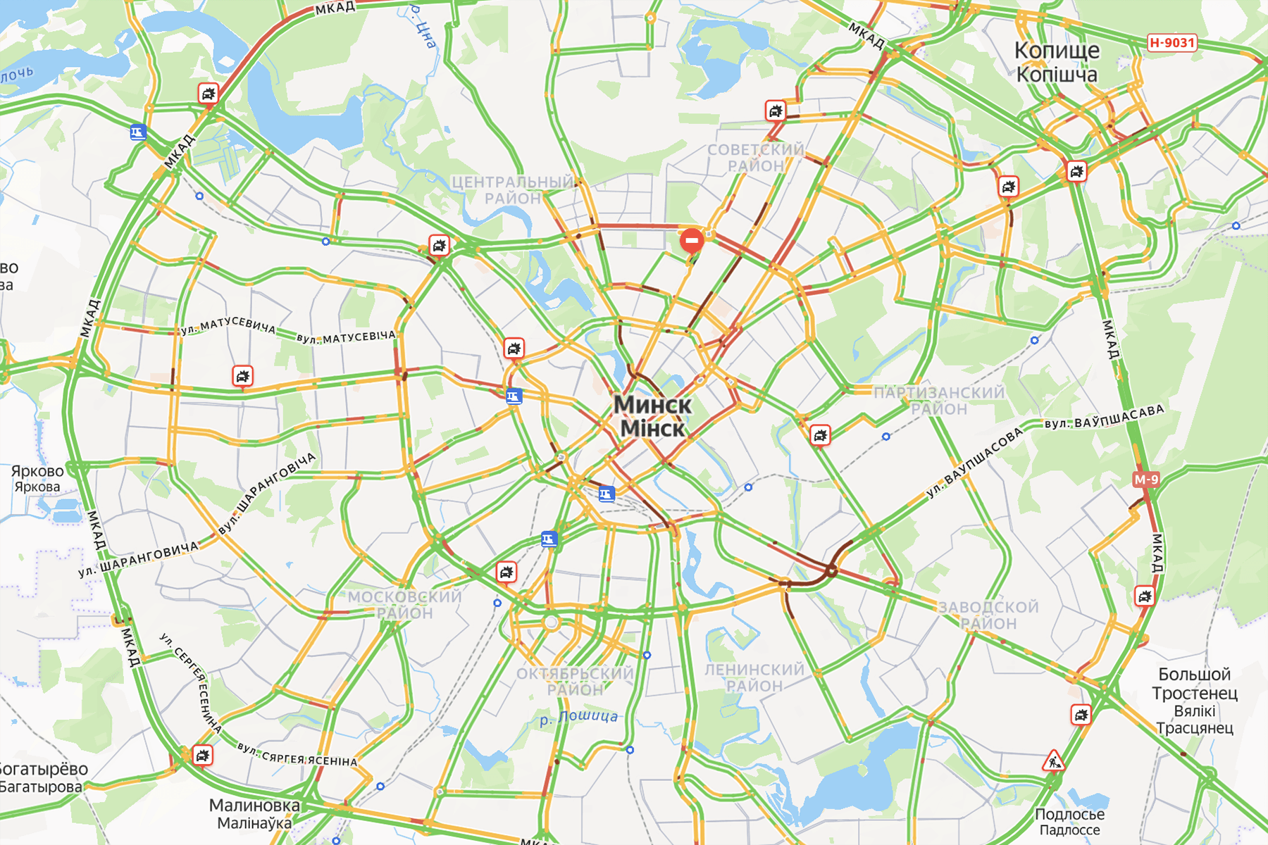 карта Минска