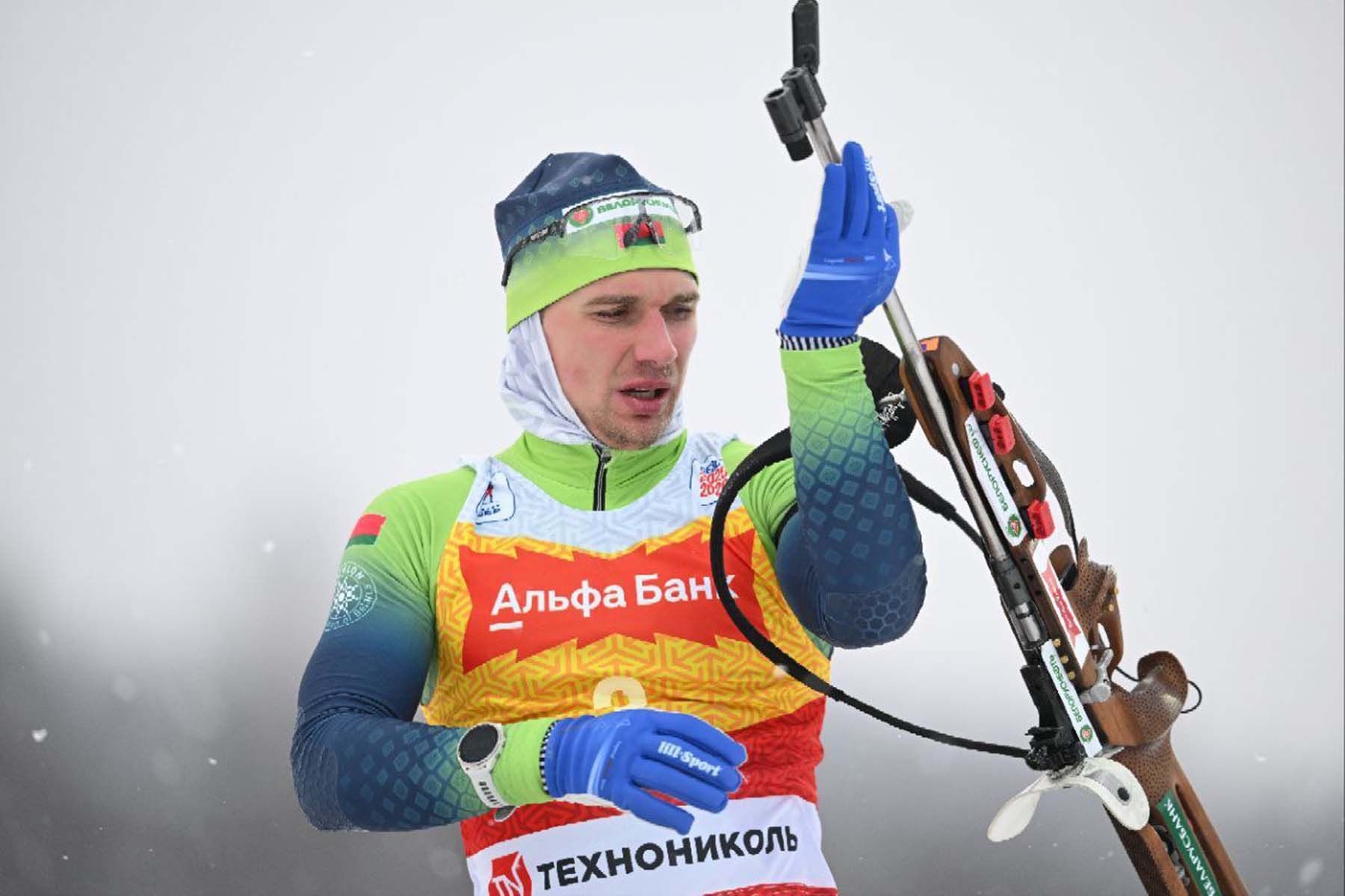 Белорусский биатлонист Антон Смольский. © TEAM BY, Telegram