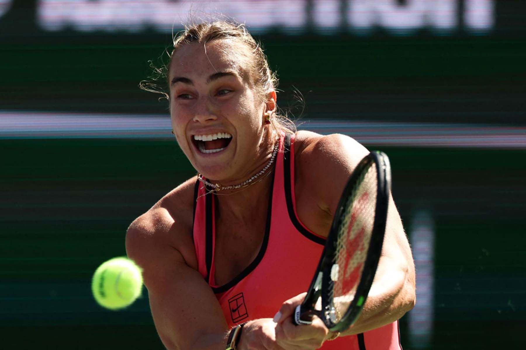 Белорусская теннисистка Арина Соболенко. © BNP Paribas Open, Х