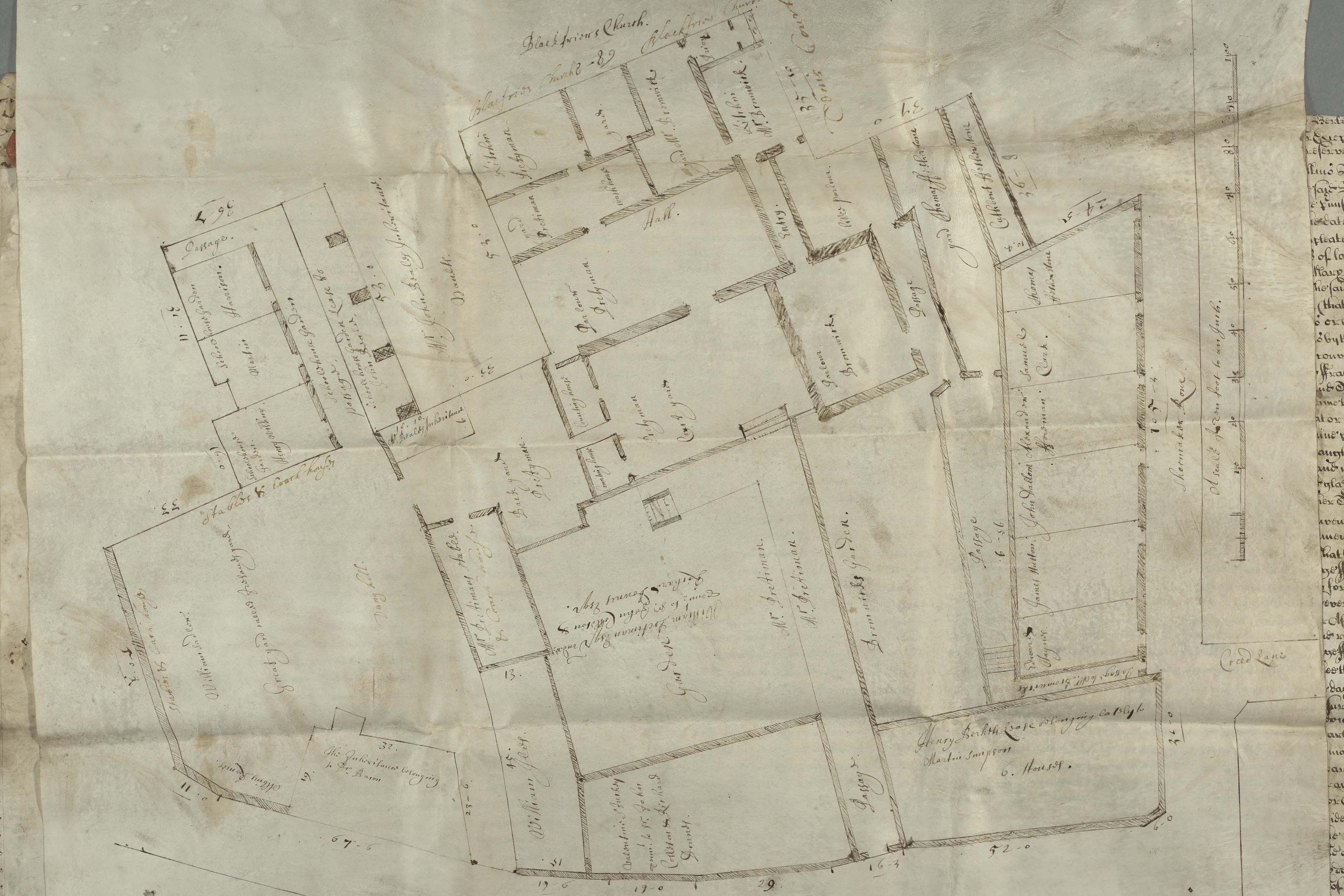 План района, где жил Шекспир